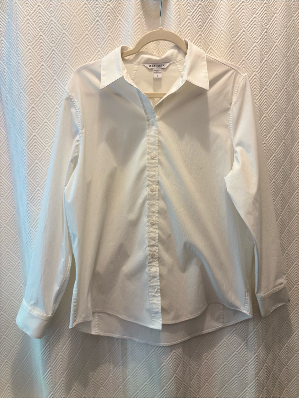 ATHLETA Midtown II Shirt White Button Down Large - Picture 5 of 10